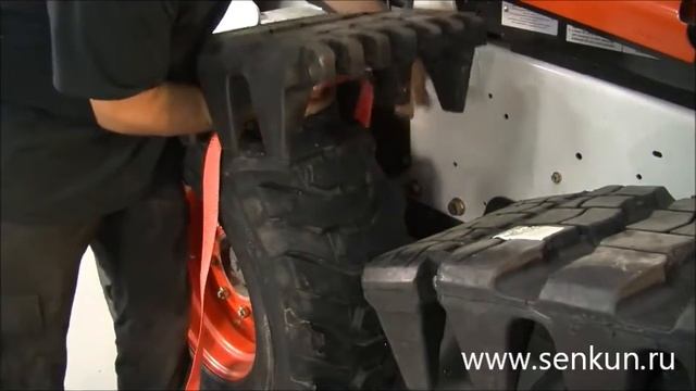 Установка резиновых гусениц camoplast solideal на мини-погрузчик смотреть онлайн