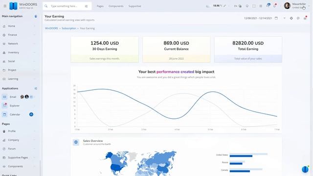 Plans Earnings and payout screen |Get WinDOORS |Admin Dashboard HTML Template | Multi Device Suppor смотреть онлайн
