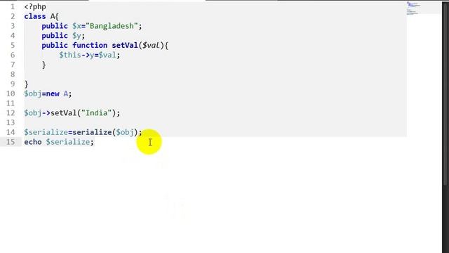 PHP OOP Serialize and Unserialize смотреть онлайн