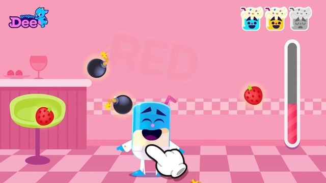 Help make rainbow milkshake | Learn colors | Snack Game For Kids | Dragon Dee Games for Children смотреть онлайн