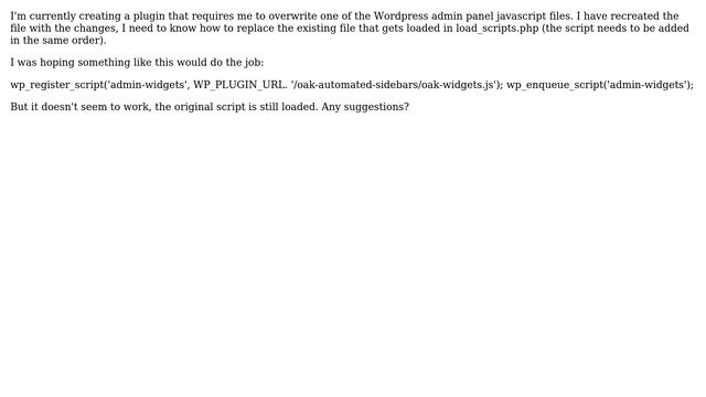 Wordpress: Replacing Scripts in Admin Load_Scripts смотреть онлайн