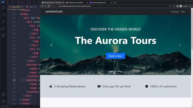New Carousel Slider in Bootstrap 5 смотреть онлайн