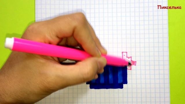 Как Рисовать Кекс по Клеточкам ♥ Рисунки по Клеточкам #pixelart смотреть онлайн