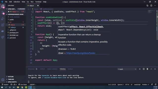 Creating a Custom React Hook: Use Window Size смотреть онлайн