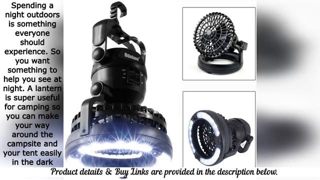 Odoland Portable LED Camping Lantern with Ceiling Fan - Hurricane Emergency Survival Kit смотреть онлайн