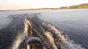 Лодка Тайга 320СК, мотор Gladiator 9.8л.с. Покатушки по Волге. 2 чел. 80кг и 70кг