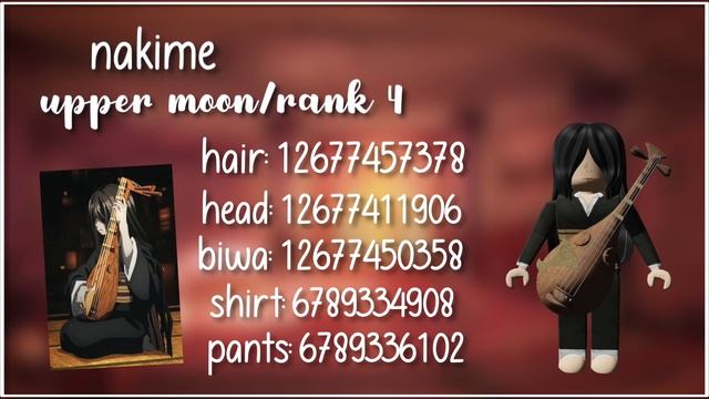 demon slayer uppermoons anime cosplay outfit codes | roblox ♡ смотреть онлайн