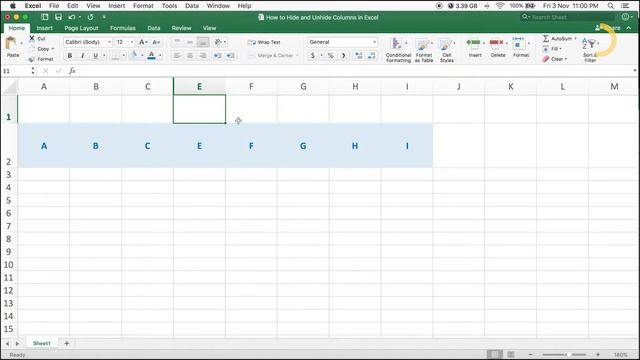 Hide and unhide Columns in Excel | Microsoft Excel Tutorial #3 смотреть онлайн