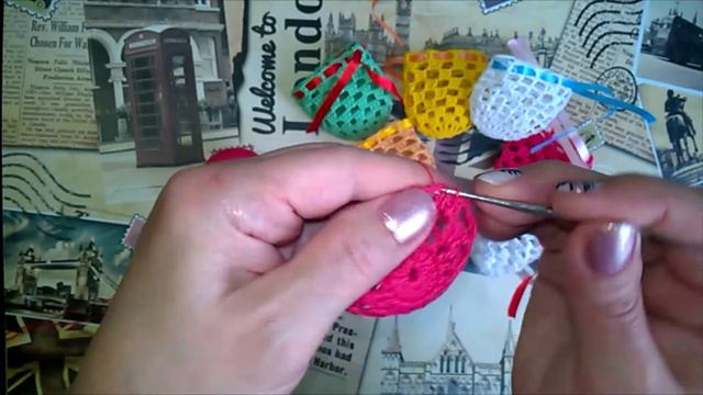 Яйцо в ажуре))) Вяжем крючком. смотреть онлайн