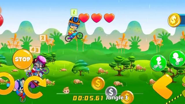 Extreme tricks and tracks in BMX bike racing game for kids with Vlad and Niki level 497 смотреть онлайн