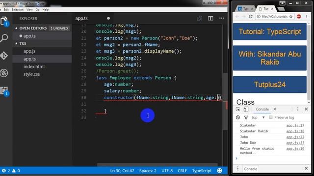 TypeScript: Classes смотреть онлайн