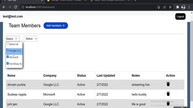 React-firebase CRD app with authentication(login/signup) and multi-select checkbox filter. смотреть онлайн