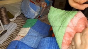 Вторая жизнь старым вещам! Лоскутное одеяло из старых и ненужных трикотажных вещей! Patchwork Quilt