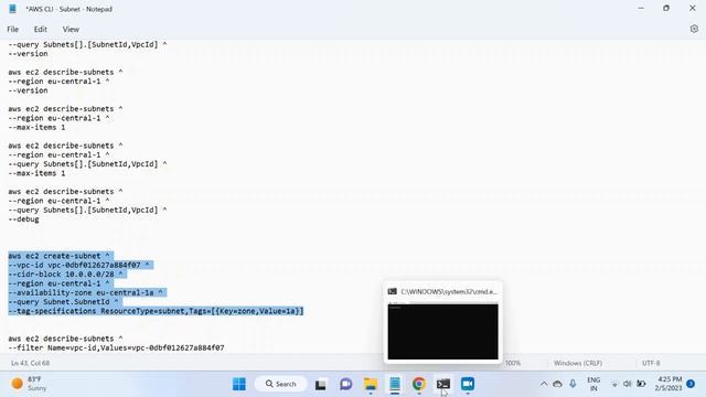 Module 5 - AWS CLI - Describe and create subnets смотреть онлайн