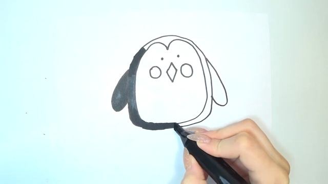 Easy drawings Bolalar uchun pingvin chizish Нарисовать пингвина для детей Draw a penguin for kids смотреть онлайн