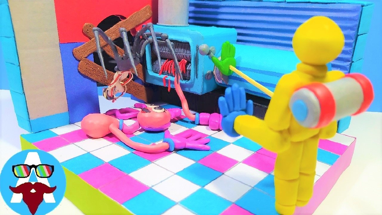 Глава 2 Поппи плейтайм: Муха в паутине. Лепим концовку игры | Новая диорама | Лепка из пластилина смотреть онлайн