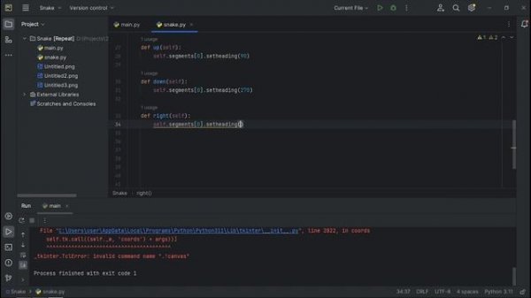 Pythonda Snake game (Ilon o'yin) yaratish | Python o'yin yaratish