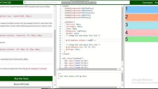 CSS Grid Reduce Repetition Using the repeat Function free code camp Dani смотреть онлайн