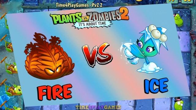 Team FIRE Plants vs Team ICE Plants - Who Will Win? - PvZ 2 Plant vs Plant смотреть онлайн