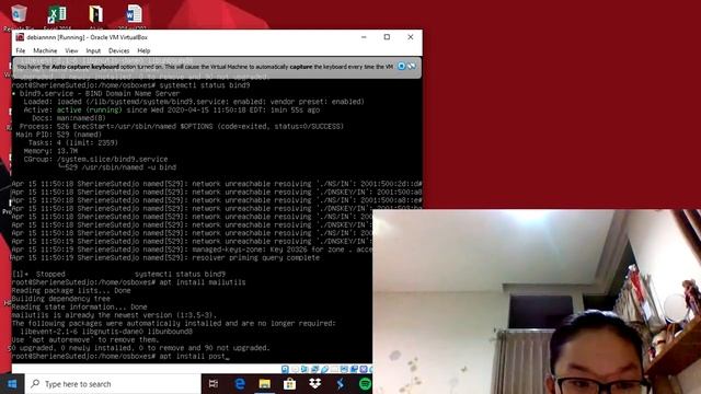 INSTALL BIND9 POSTFIX MAILUTILS DEBIAN смотреть онлайн
