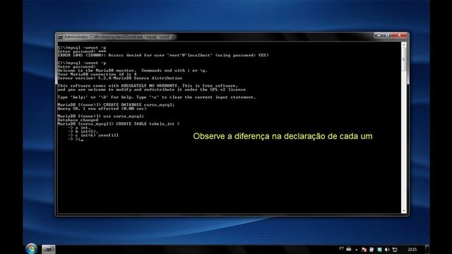 Tipos de dados MySQL e MariaDB: Tipo inteiro INT смотреть онлайн