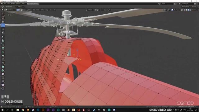 MODELING RUSSIAN HELICOPTER MI-8 IN BLENDER 2.8 PART 4 смотреть онлайн