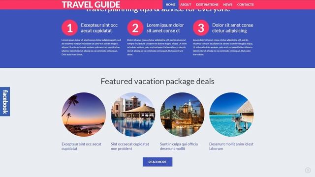 Travel Guide Responsive WordPress Theme by WT Website Template - 53990 смотреть онлайн