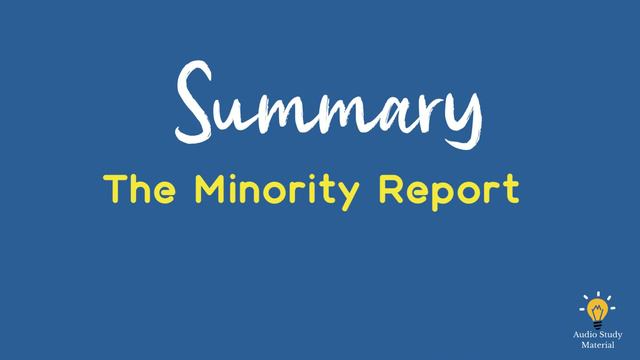Plot Summary Of The Minority Report By Philip K. Dick. - Philip K. Dick: Minority Report смотреть онлайн