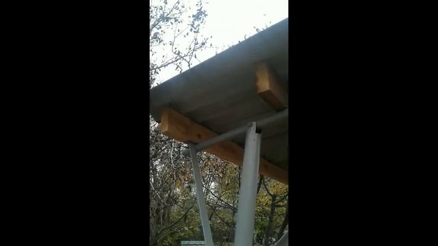 Навес для мангала. На двух опорах. смотреть онлайн