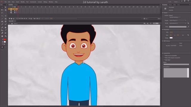 tracing and coloring character in adobe animate|how to trace in animate cc|2d tutorial by sarath смотреть онлайн
