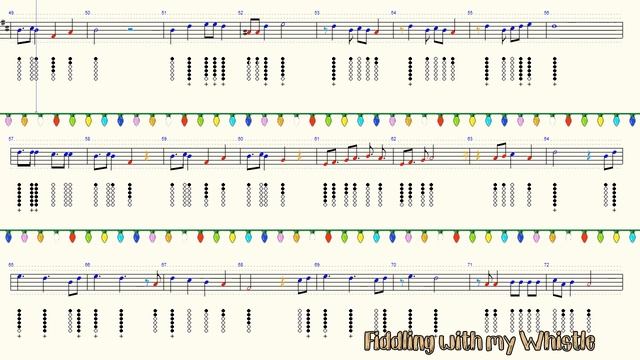 Jingle Bell Rock - Merry Christmas - Tin Whistle - Play Along Tab Tutorial смотреть онлайн