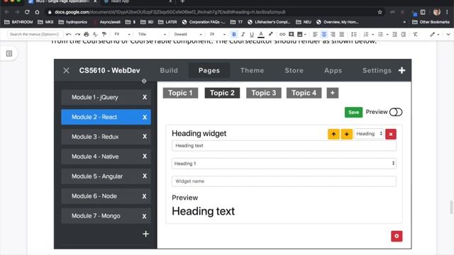 Designing a React Components Course Editor cs4550 w4 4220 смотреть онлайн