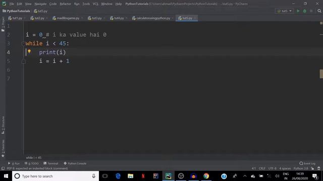 While Loops in Python | Python #5 | Python for Beginners смотреть онлайн
