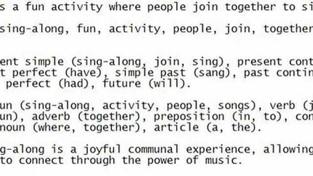 Sing-along is a fun activity where people join together to sing songs. смотреть онлайн