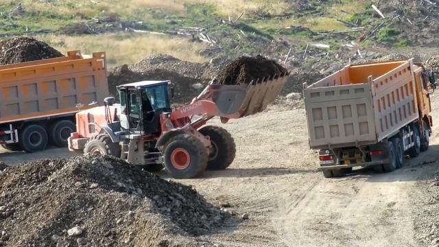 Самосвал из Китая Shacman 8х4 F3000 на погрузке смотреть онлайн