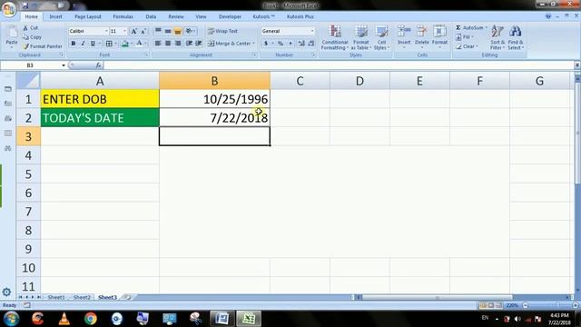 AGE पता करे EXCEL में Hindi AND calculate difference between two dates in excel Hindi смотреть онлайн