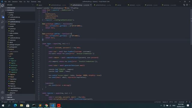 USER AUTHENTICATION in Node JS and React JS смотреть онлайн