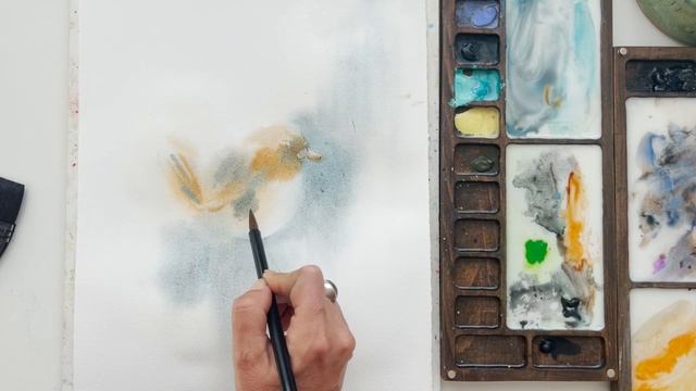 Little Bird Watercolor Painting Process смотреть онлайн