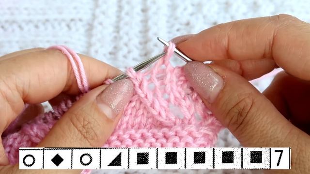 Очень красивый ажурный узор спицами +схема для кардигана, палантина, свитера, джемпера, кофт.