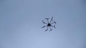 Полет дрона. Взлетный вес - 10 кг