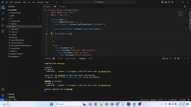 Toggle Fullscreen Mode on Click in React Js | React Component Tutorial | React jsTutorial смотреть онлайн