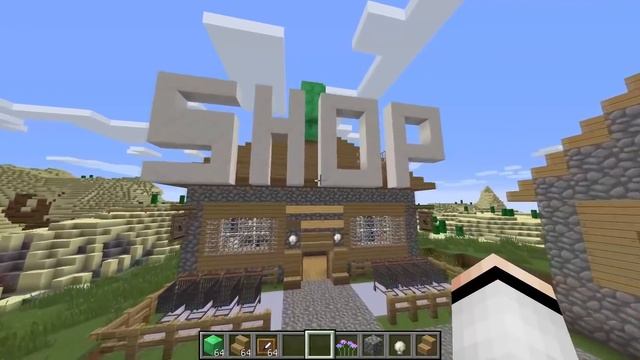 Нуб и Про строят рабочий магазин в бедной деревне жителей! Как построить shop in minecraft!? смотреть онлайн