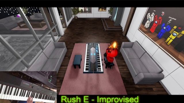 RUSH E - ROBLOX PIANO / [FIRST MIDI HANDCAM] смотреть онлайн