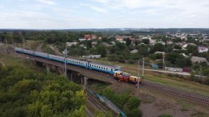 Электрички Харькова. Злой помощник, обзор салона и съёмка с воздуха