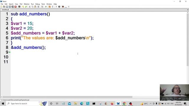 Perl Programming - Subroutine - Add Subtract Numbers Tutorial 2022 смотреть онлайн