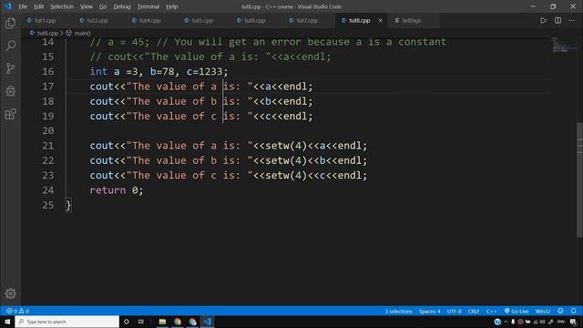 Constants, Manipulators & Operator Precedence | C++ Tutorials for Beginners #8 смотреть онлайн