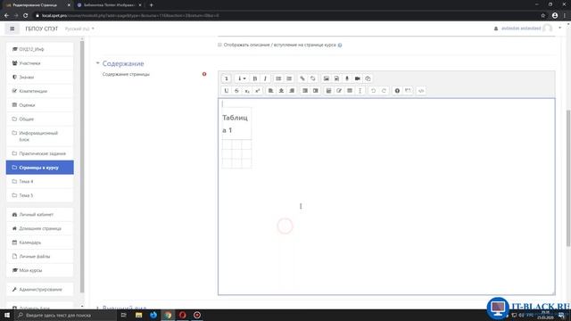 #4. Добавление модуля "Страницы" на курс дистанционного обучения (Moodle). смотреть онлайн