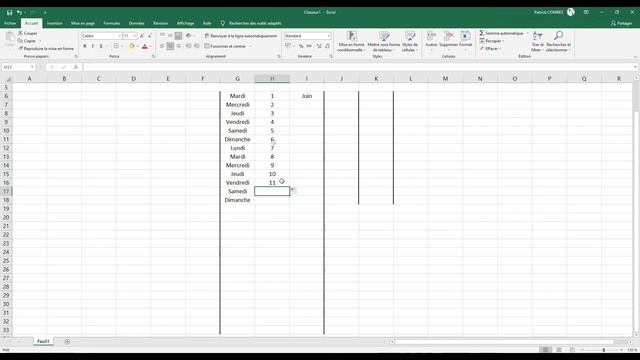 Tuto Excel 2019 - Incrémentation jours de la semaine смотреть онлайн