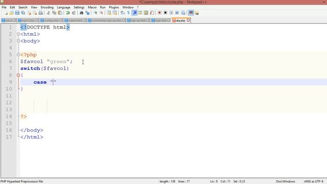 PHP Tutorials -19 -switch part 1 смотреть онлайн