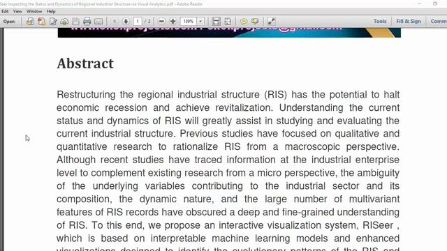 RISeer Inspecting the Status and Dynamics of Regional Industrial Structure via Visual Analytics смотреть онлайн